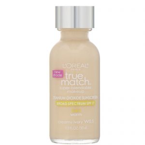 L'Oreal, Maquiagem True Match Super-Blendable, Creamy Ivory W0.5, 30 ml