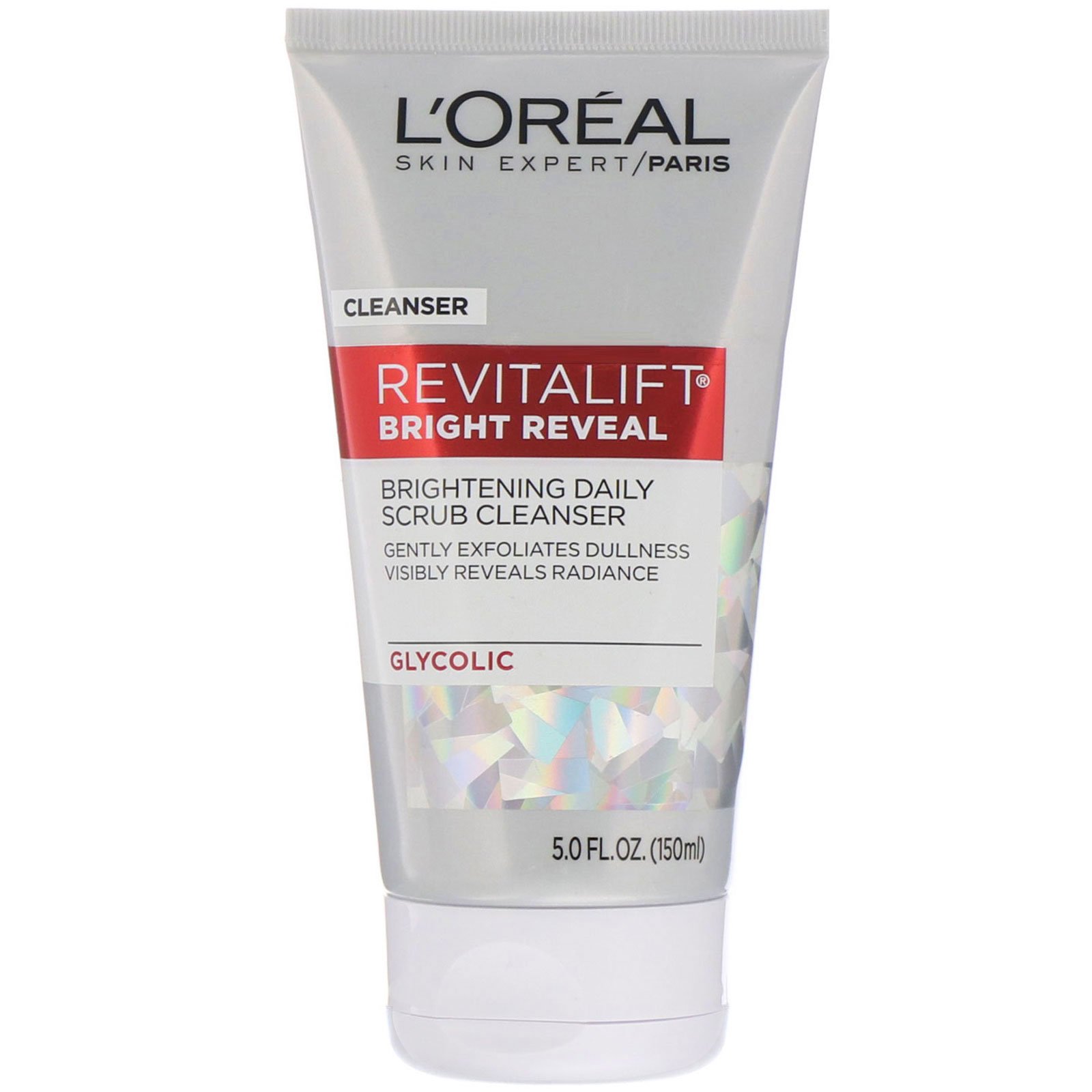 L'Oreal, Revitalift Bright Reveal, limpador esfoliante diário para brilho, 150 ml