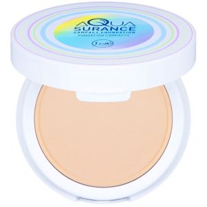 J.Cat Beauty, Base compacta Aquasurance, ACF100 Porcelana, 9 g