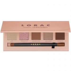 Lorac, Paleta de sombra Unzipped Unfiltered com pincel com duas extremidades, 10,5 g