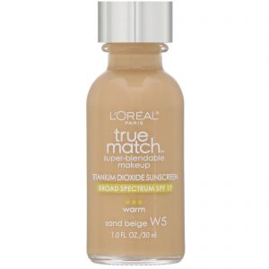 L'Oreal, True Match Super-Blendable Makeup, W5 Sand Beige, 1 fl oz (30 ml)
