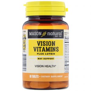 Mason Natural, Vitaminas para a Visão Mais Luteína, 60 Comprimidos