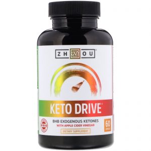 Zhou Nutrition, Keto Drive, Cetona Exógena de BHB, 60 Cápsulas