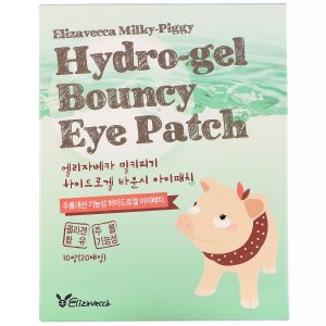 Elizavecca, Milk Piggy, Máscara para Área dos Olhos Hydro-gel Bouncy, 10 Pares