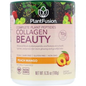 PlantFusion, Peptídeos de Plantas Completas, Colágeno para Beleza, Pêssego e Manga, 6,35 oz (180 g)