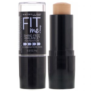 Maybelline, Fit Me, base em bastão Shine-Free + Balance, 235 Pure Beige, 9 g