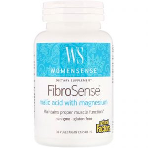 Natural Factors, WomenSense, FibroSense, Ácido Málico com Magnésio, 90 Cápsulas Vegetarianas