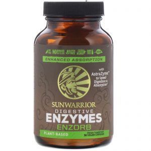 Sunwarrior, Enzimas Digestivas Enzorb, 90 Cápsulas Veganas