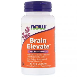 Now Foods, Brain Elevate, 60 Cápsulas Vegetais