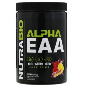 NutraBio Labs, Alpha EAA, Explosão de Morango e Limão, 458 g (1 lb)