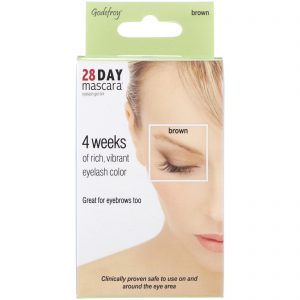 Godefroy, 28 Day Mascara, Kit Gel de Tonalidade para Cílios, Marrom, 25 Kits de Aplicação