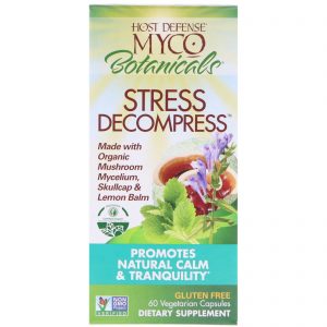 Fungi Perfecti, MycoBotanicals, Redução de Estresse, 60 Cápsulas Vegetarianas