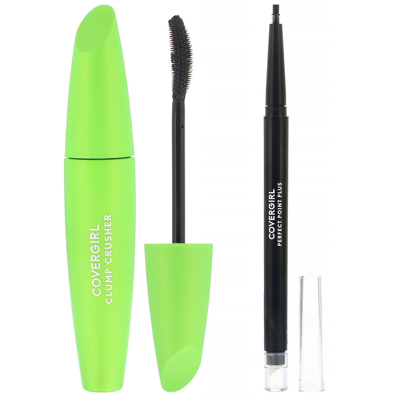 Covergirl, Lash Blast, Rímel Clump Crusher e Lápis de olho Perfect Point Plus, 800 Muito preto, 1 conjunto