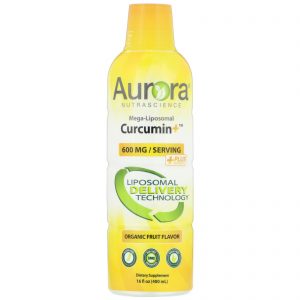 Aurora Nutrascience, Mega-Liposomal Curcumin+, Organic Fruit Flavor, 600 mg, 16 fl oz (480 ml)