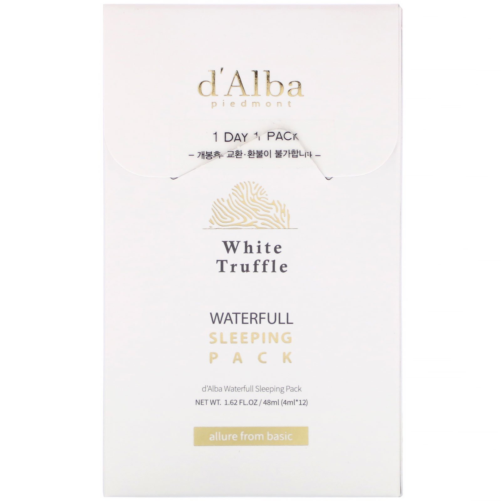 d'Alba, White Truffle, Máscara Noturna com Água, 48 ml (1,62 fl oz) - Imagem 2