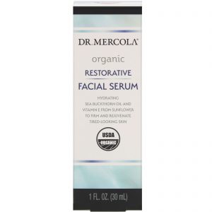 Dr. Mercola, Soro Facial Restaurativo Orgânico, 1 fl oz (30 ml)