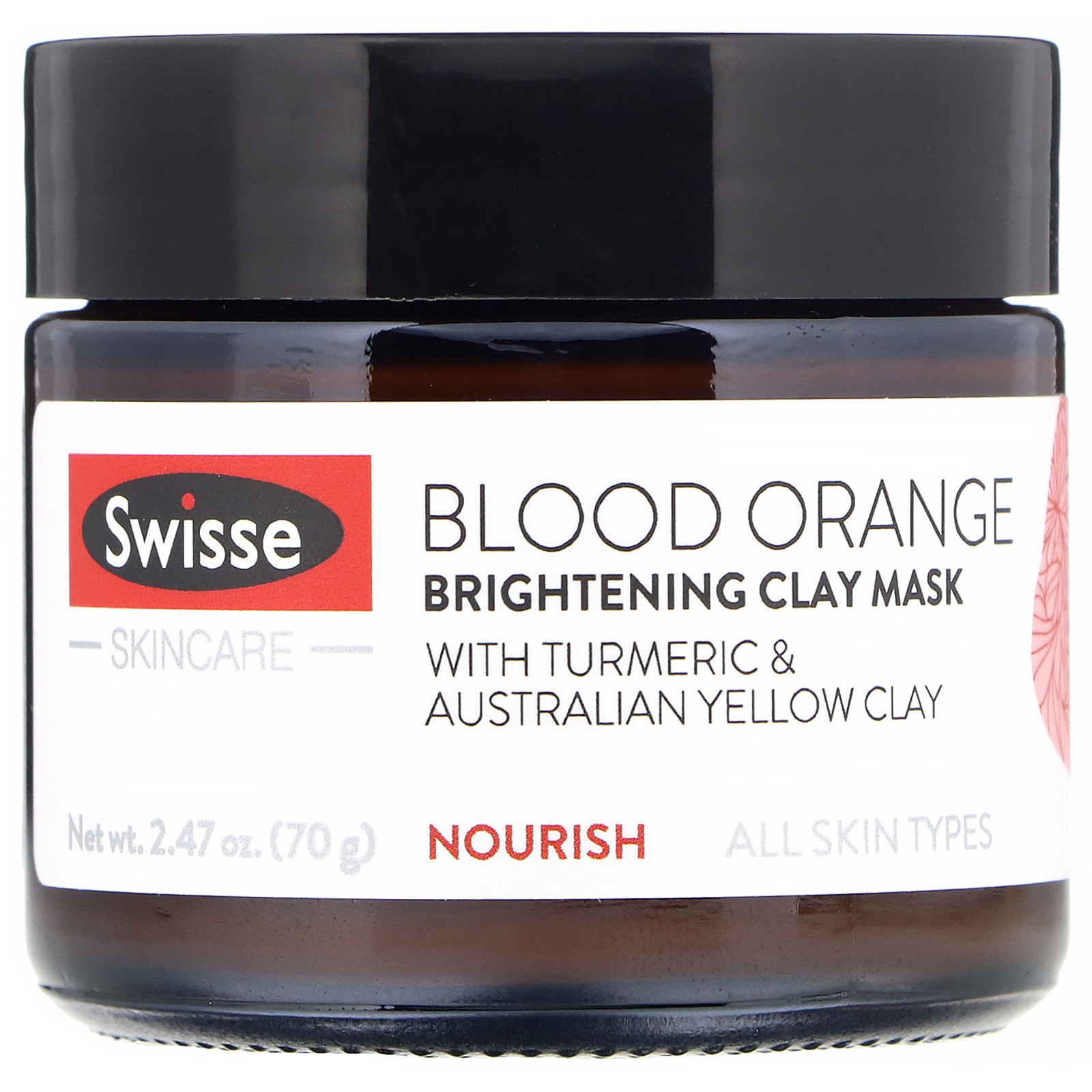 Swisse, Skincare, Blood Orange, Máscara de Argila Iluminadora, 70 g (2,47 oz) - Imagem 3