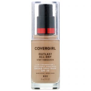 Covergirl, Outlast All-Day Stay Fabulous, Base 3 em 1, 832 Bege nude, 30 ml