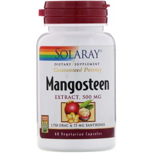 Solaray, Extrato de Mangostão, 500 mg, 60 Cápsulas Vegetais