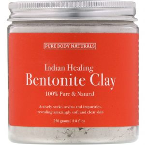 Pure Body Naturals, Argila Bentonita Indiana Curativa, 8,8 fl oz (250 g)