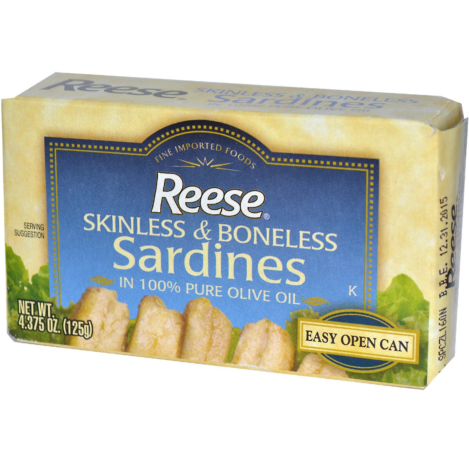 Reese, Sardinhas Sem Pele e Sem Osso em Azeite de Oliva 100% Puro, 4.375 oz (125 g) - Imagem 2
