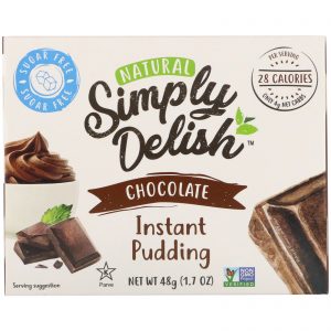 Natural Simply Delish, Pudim Instantâneo Natural, Chocolate, 1,7 oz (48 g)
