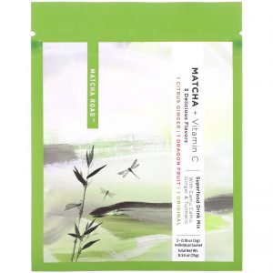Matcha Road, Matcha + Vitamina C, Pacote de Teste (Cítricos com Gengibre, Pitaia, Original), 3 Envelopes, 5 g (0,18 oz) Cada