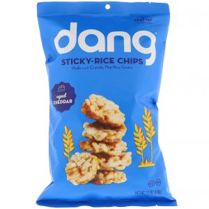 Dang, Chips de Arroz Glutinoso, Cheddar Envelhecido, 3,5 oz (100 g)