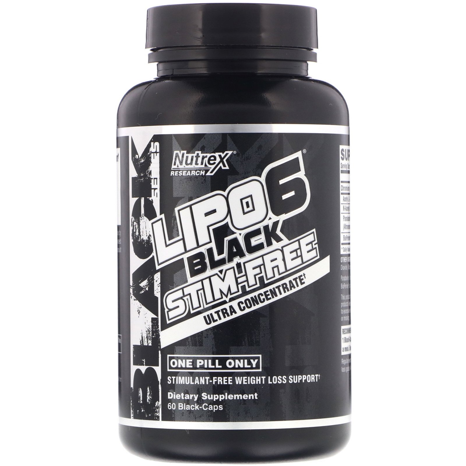 Nutrex Research, LIPO-6 Black Stim-Free, Ultra Concentrate, 60 Black-Caps - Imagem 3