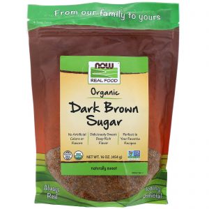 Now Foods, Real Foods, Açúcar Mascavo Orgânico, 16 oz (454 g)