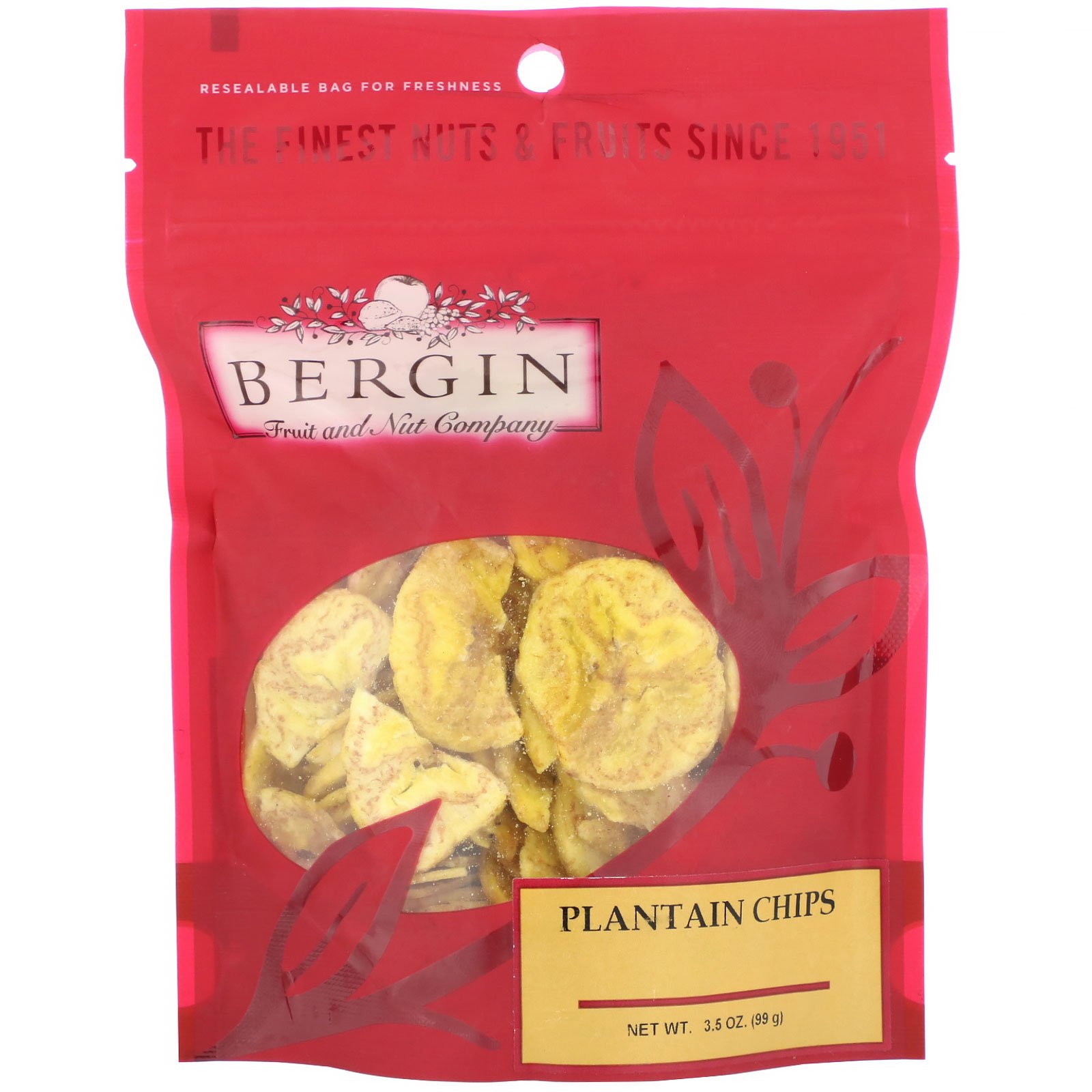 Bergin Fruit and Nut Company, Chips de Banana, 99 g (3,5 oz)
