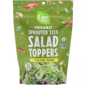 Go Raw, Orgânico, Topper de Salada com Sementes Germinadas, Erva Italiana, 113 g (4 oz)