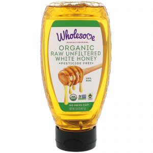 Wholesome , Mel Branco Puro Não Filtrado, Orgânico, 454 g (16 oz)