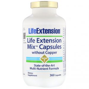 Life Extension, Cápsulas Mix sem Cobre, 360 Cápsulas
