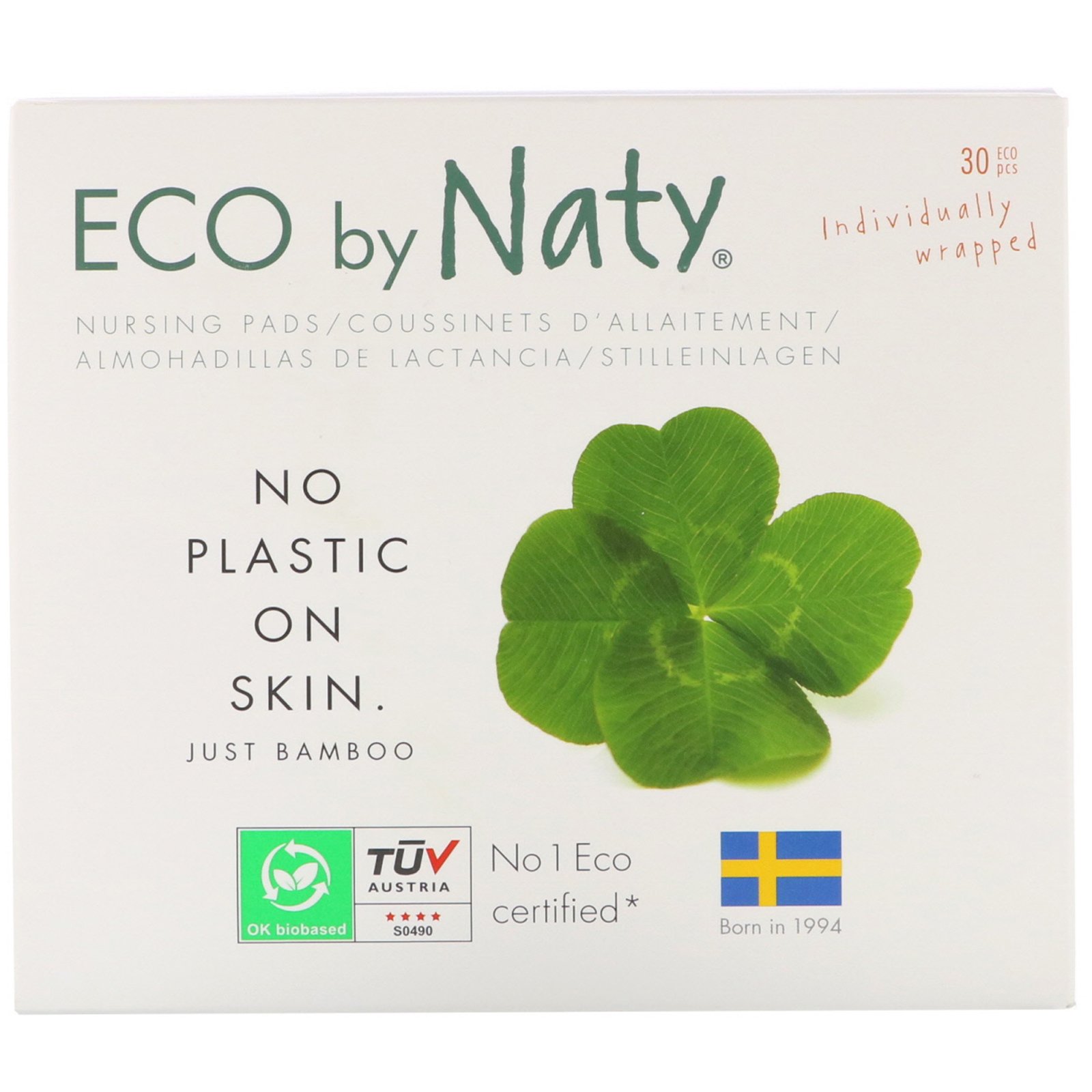 Naty, Absorvente para Seios, 30 Absorventes Embalados Individualmente