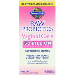 Garden of Life, Raw Probiotics, Vaginal Care, 30 Cápsulas Vegetais