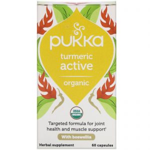 Pukka Herbs, Ativo de Cúrcuma Orgânica, 60 Cápsulas