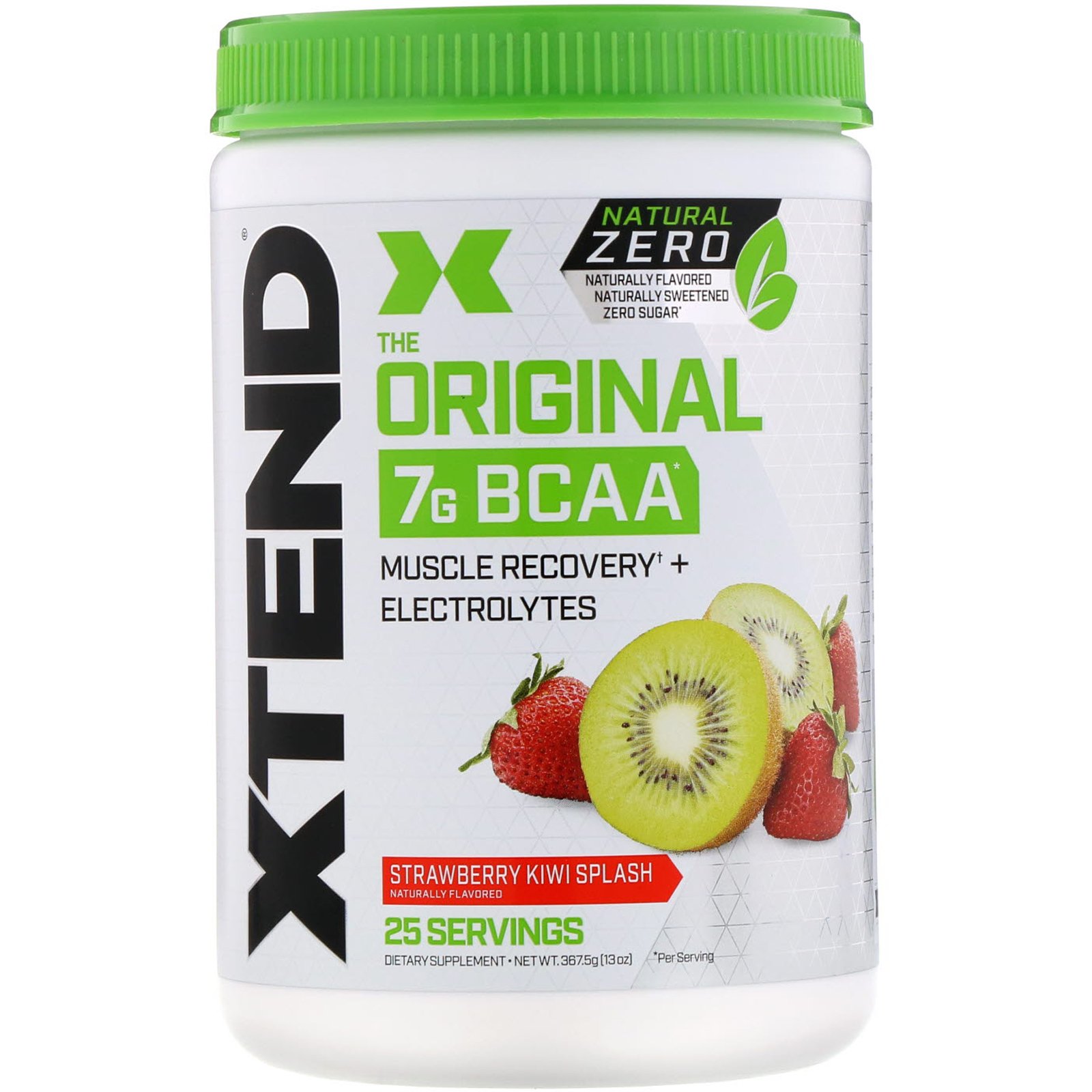 Scivation, Xtend, The Original 7G BCAA, Natural Zero, Sabor de Morango e Kiwi, 13 oz (367,5 g)