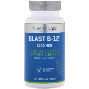 Vita Logic, Blast B-12, 5,000 mcg, 30 Vegetarian Tablets