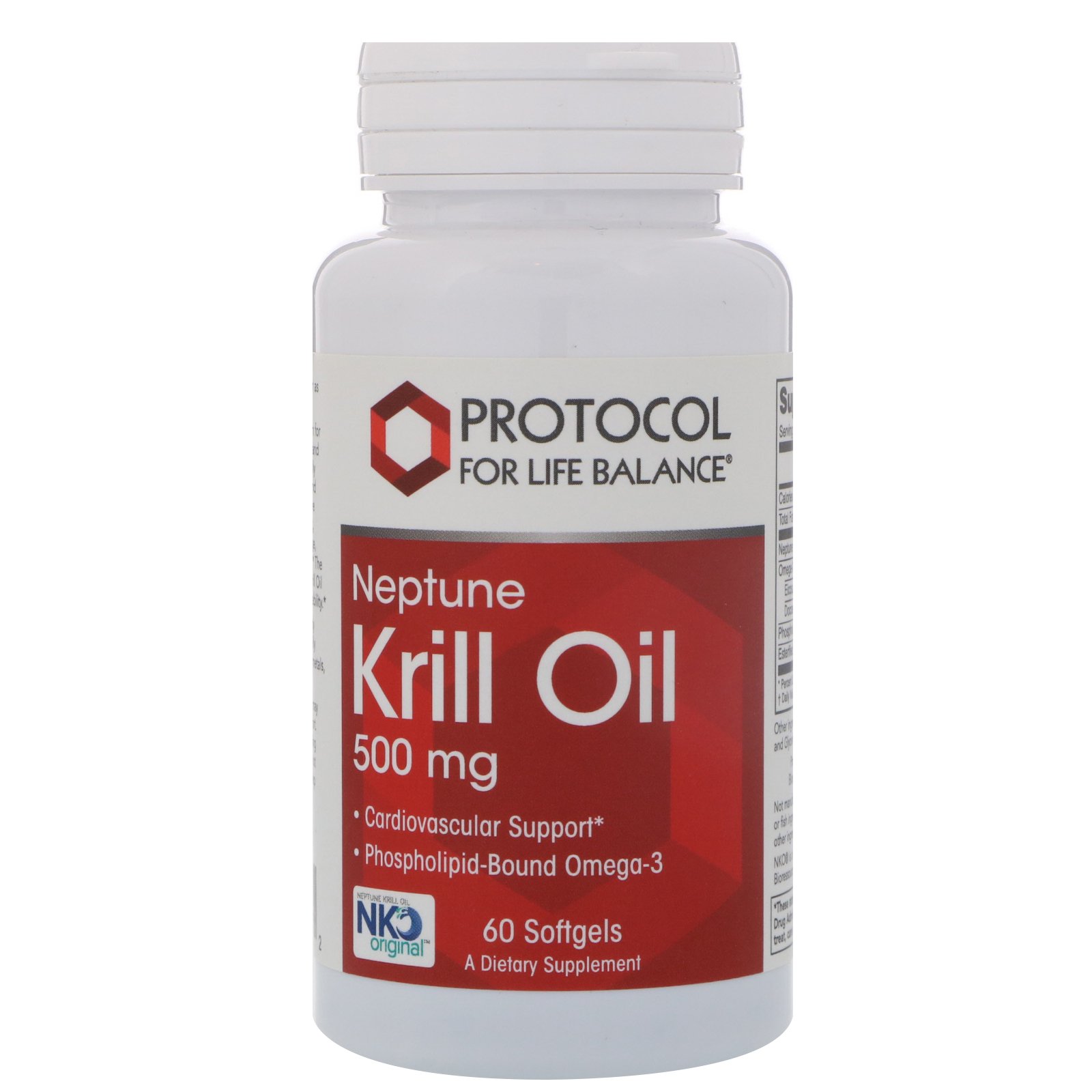 Protocol for Life Balance, Óleo de Krill Neptune, 500 mg, 60 Cápsulas Gelatinosas