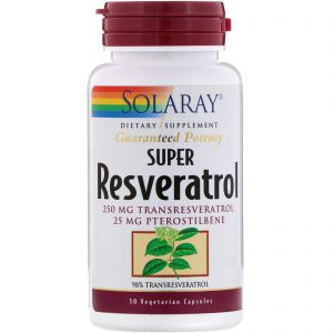 Solaray, Super Resveratrol, 30 Cápsulas Vegetais