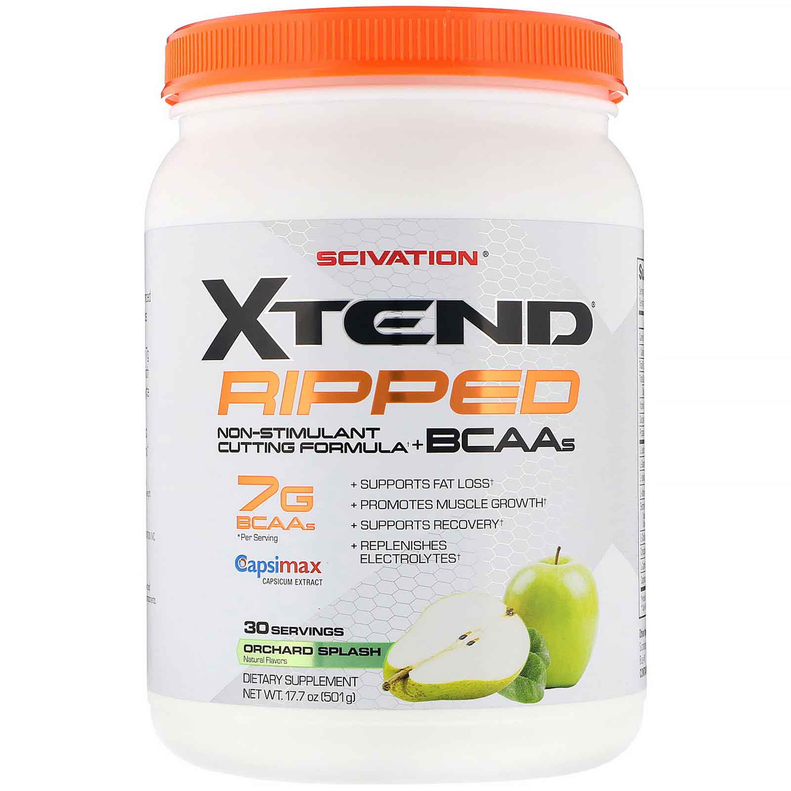 Scivation, Xtend Ripped, 7G BCAAs, Orchard Splash, 17.7 oz (501 g)