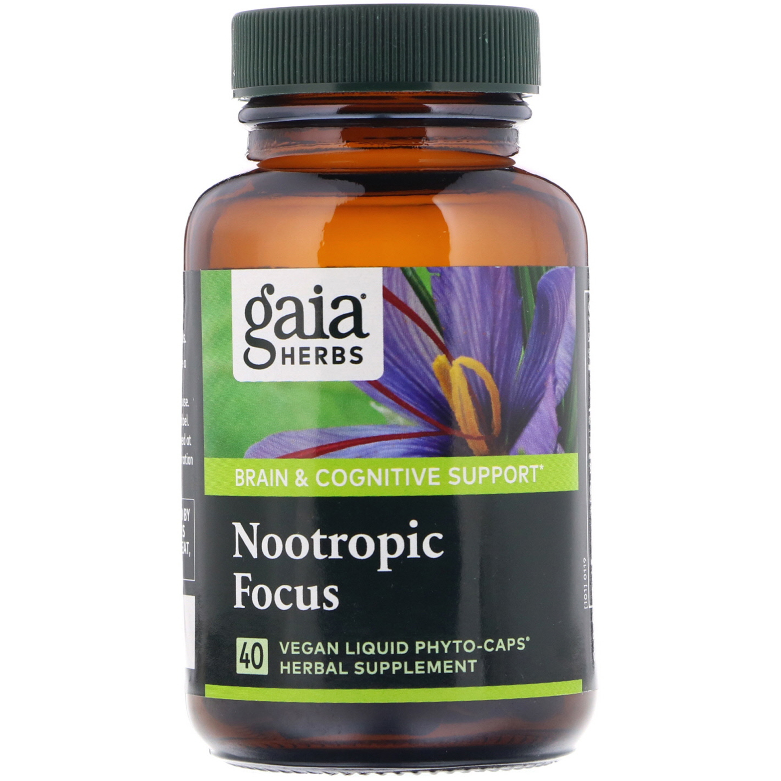 Gaia Herbs, Nootropic Focus, 40 Vegan Liquid Phyto-Caps - Imagem 3