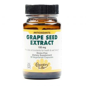 Country Life, Extrato de Semente de Uva 100 mg - 50 Cápsulas Vegetarianas