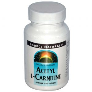 Source Naturals, Acetil L-Carnitina 500 mg - 60 Comprimidos