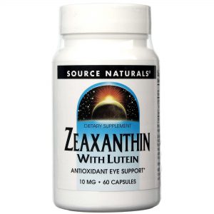 Source Naturals, Zeaxantina com Luteína - 60 Cápsulas