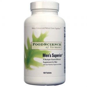 Food Science of Vermont, Men's Superior® Multivitaminas e Minerais - 120 Tabletes