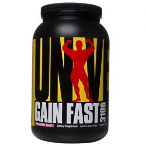 Universal Nutrition Gain Fast 3100, morango - 2.5 lbs
