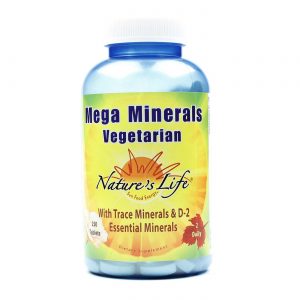 Nature's Life, Mega Minerais Vegetariano - 250 Comprimidos