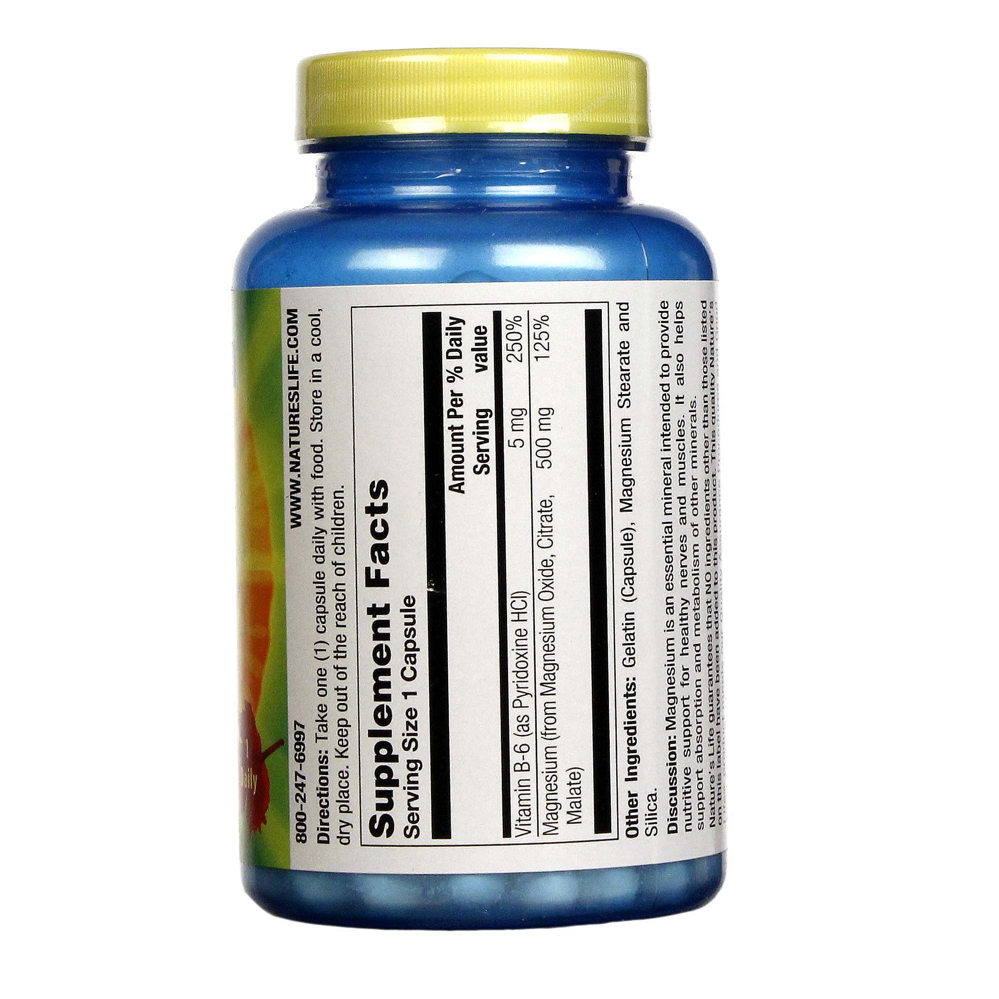 Nature's Life, Magnésio 500 mg - 100 Cápsulas - Imagem 2